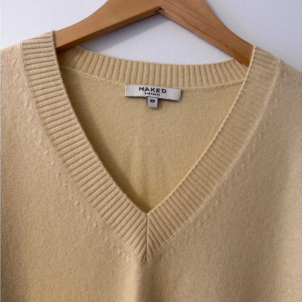 NakedCashmere V-Neck Cashmere Sweater in Chiffon XS - Picture 2 of 6